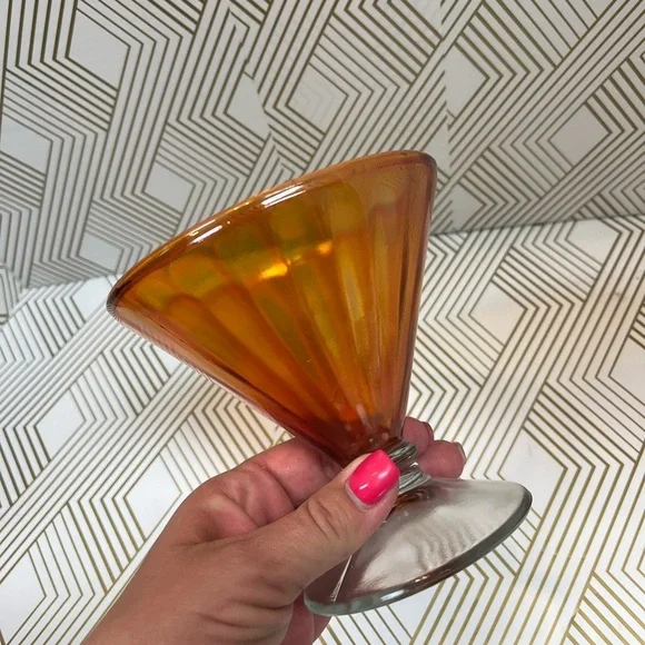 Vintage Marigold Carnival Glass Footed Dish - Picture 8 of 11